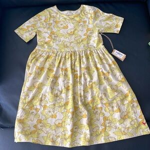 NEW Pink Chicken New York Yellow Flowers Dress Girl’s Organic Cotton Daffodil 12